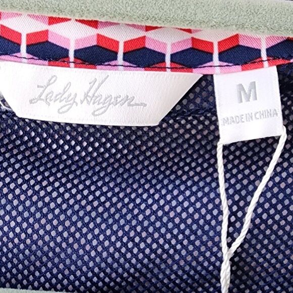 Lady Hagan Full Zip Athletic Jacket | Med | Retro Geo Cherry Red NWT - Picture 8 of 10